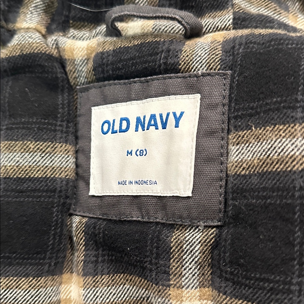 Old Navy Black and Tan Plaid Jacket - Picture 4 of 4